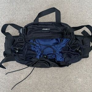 Eddie Bauer Waist Lumbar Pack Belt blue/black like new